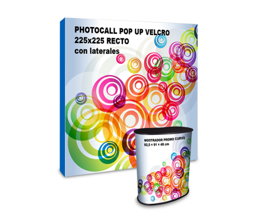 Pack Stand publicitario: Photocall + Mostrador