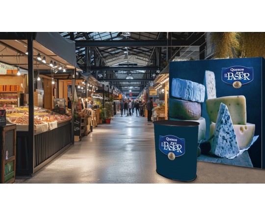 Pack Stand publicitario: Photocall + Mostrador