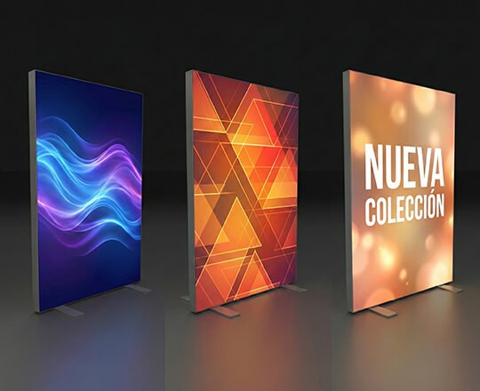 Panel Retroiluminado desmontable con Pie